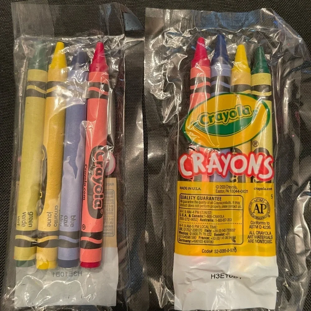 24 Individual Crayola Assorted Color Crayon Packs Home Party Supplies, teachers